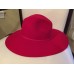 Zara Bright Cherry Red Wide Brim Fedora Felt Hat Medium NWT Fits Heads 21 to 22  eb-71595912